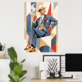 Poster Homme élégant 1925 (Bureau à domicile)