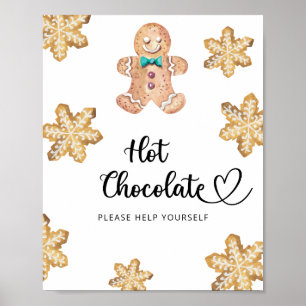 Poster Homme en pain d'épices - Bar à chocolat chaud