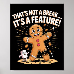 Poster Homme en pain d'épices Blague drôle Cookies Ce n'e