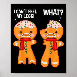 Poster Homme en pain d'épices drôle Pain d'épices Noël X