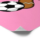 Poster Homme en pain d'épices jouant au football (Coin)