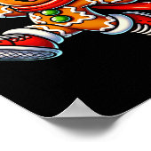 Poster Homme en pain d'épices mignon Jouant au basket-bal (Coin)