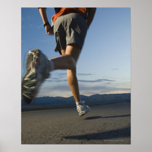 Poster Homme en tenue de course sportive (Devant)