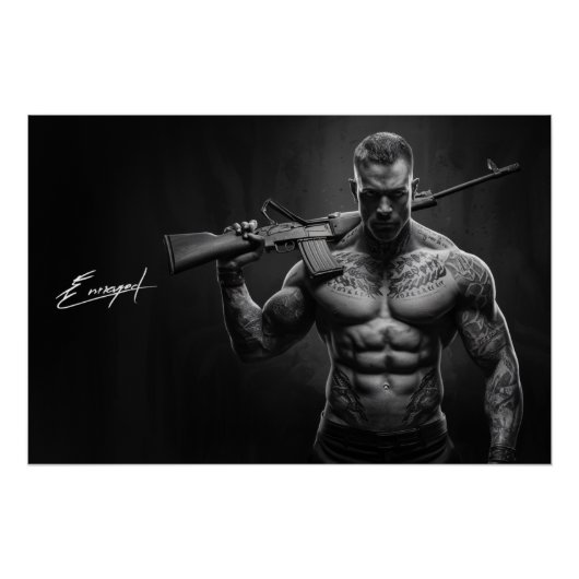 Poster Homme Enraged 05 (Devant)
