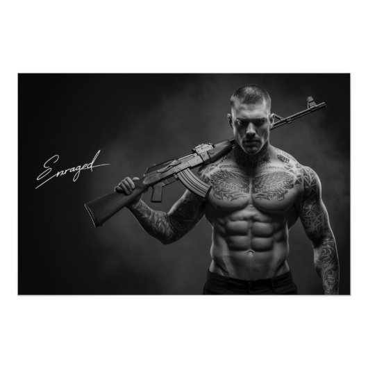Poster Homme Enraged 10 (Devant)