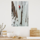 Poster Homme escalade glace, Colorado (Cuisine)