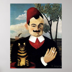 Poster Homme et chat, Henri Rousseau