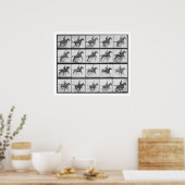 Poster Homme et cheval sautant une clôture, plaque 640 de (Cuisine)