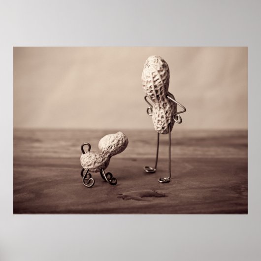 Poster Homme et chien d'arachide (Devant)