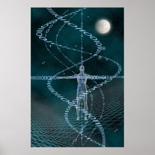 Poster Homme et cyberespace