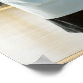 Poster Homme et femme levant des poids de main devant un (Coin)