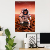 Poster Homme et Sojourner se rencontrent sur Mars (Bureau à domicile)