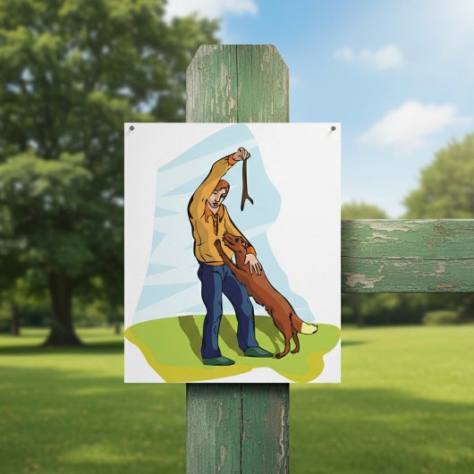 Poster Homme et son chien