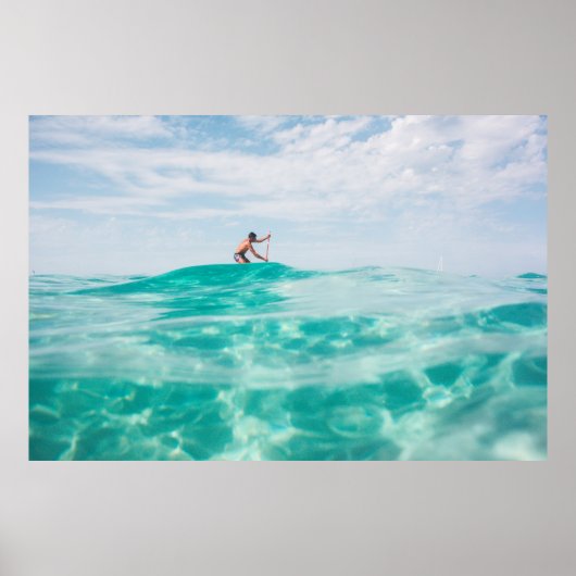Poster Homme faisant du surf (Devant)