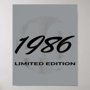 Poster Homme Femme 40 Ans Anniversaire 40 Ans 1986 Cadeau