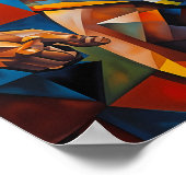 Poster "Homme Géométrique : Puissance et Esthétique (Coin)