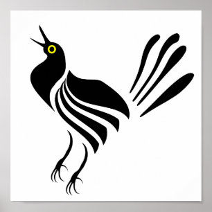 Poster Homme Gracker Oiseau noir