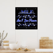 Poster Homme I Love Flowers Blue Text (Cuisine)