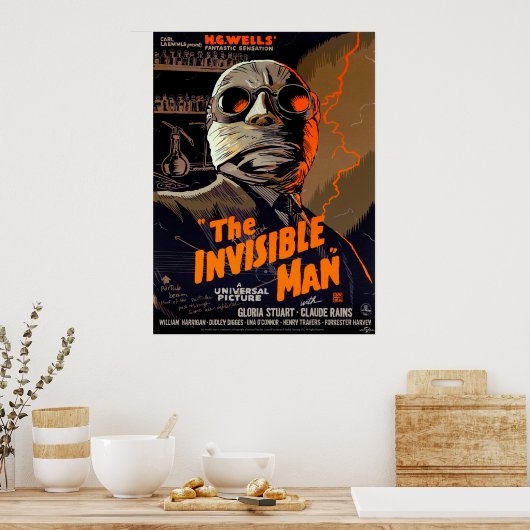 POSTER HOMME INVISIBLE 1933 (Cuisine)