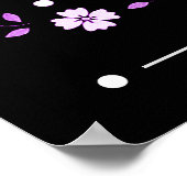 Poster Homme J'Aime Les Fleurs Texte Rose (Coin)