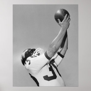 Poster Homme Jouant Au Football