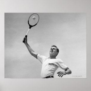 Poster Homme jouant au tennis