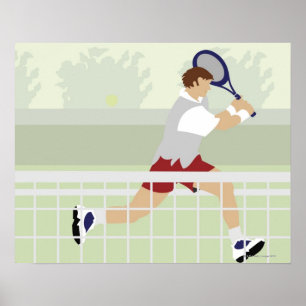 Poster Homme jouant au tennis 2