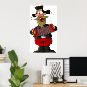 Poster Homme jouant de l'accordéon (Bureau à domicile)
