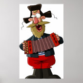 Poster Homme jouant de l'accordéon (Devant)