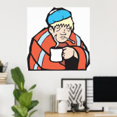 Poster Homme malade (Bureau à domicile)