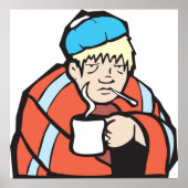 Poster Homme malade (Devant)