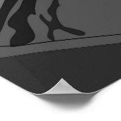 Poster Homme noir esthétique avec durag noir et blanc art (Coin)