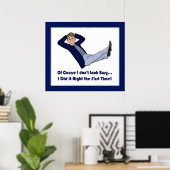 Poster Homme occupé - Entrée du concours de bureau (Bureau à domicile)