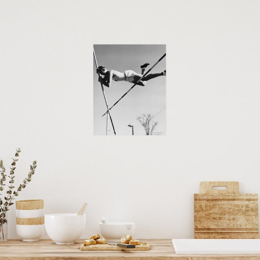 Poster Homme Pole Vaulter (Cuisine)