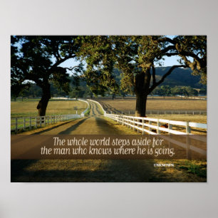 Poster Homme qui connaît l'affiche inspirante