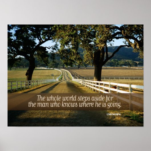 Poster Homme qui connaît l'affiche inspirante (Devant)