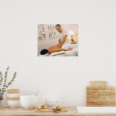 Poster Homme recevant un massage (Cuisine)