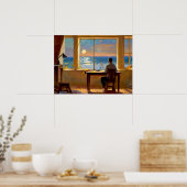Poster Homme regardant la mer (Cuisine)