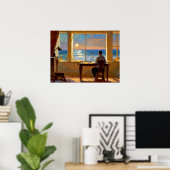 Poster Homme regardant la mer (Bureau à domicile)