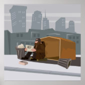 Poster Homme sans abri (Devant)