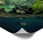 Poster Homme vert Mandala Imaginaire Art (Coin)