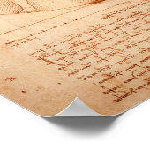 Poster Homme vitruvien de Da Vinci (1487) (Coin)