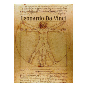 Poster Homme Vitruvien Par Leonardo Da Vinci
