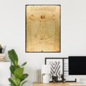 Poster Homme vitruvien par Leonardo da Vinci (Bureau à domicile)