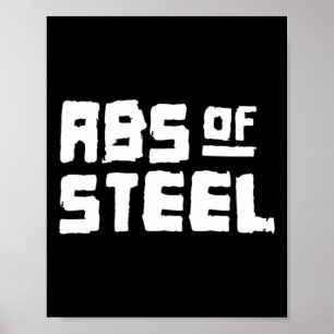 Poster Hommes Abs Of Steel Gym Fitness entraînement Bodyb