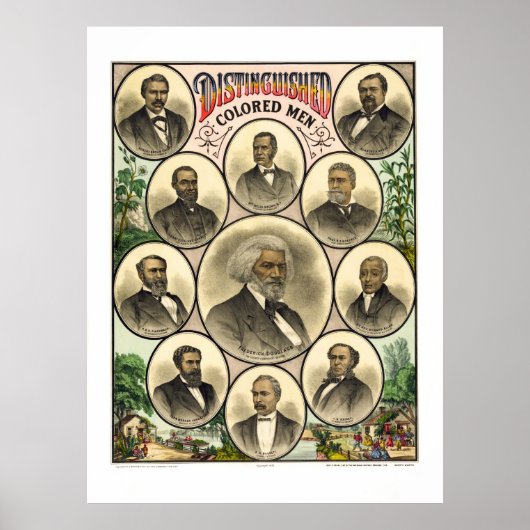 POSTER HOMMES AFRICAINS DISTINGUÉS 1883 (Devant)