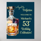 Poster Hommes âgés à la perfection 53 ans Whiskey Anniver (Devant)