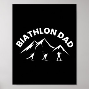 Poster Hommes Biathlon Papa Ski tir Biathlète