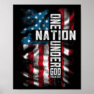 Poster Hommes chrétiens un national sous Dieu 4 juillet M