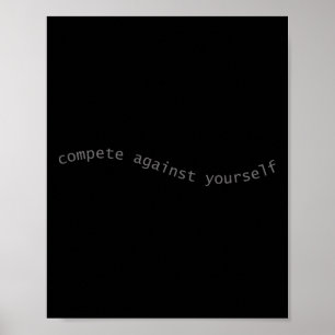 Poster Hommes Concurrence Contre Vous-Même Gym Pump Couve